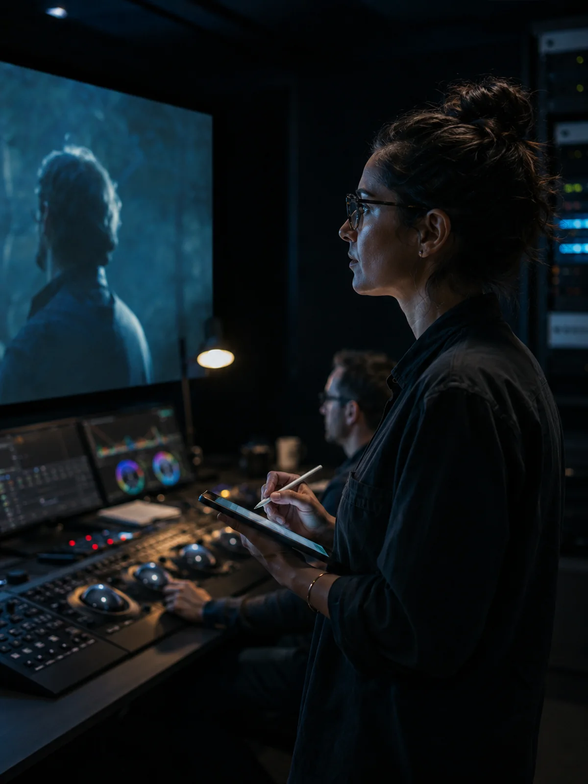 A creator working live at a high-end workstation